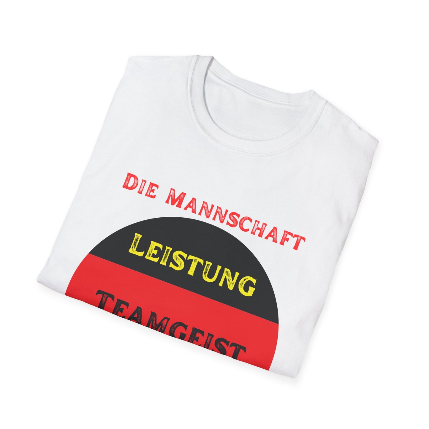 Deutsche Fußballfanmotivtrikot Unisex T-Shirts; Leistung, Teamgeist, Fairplay