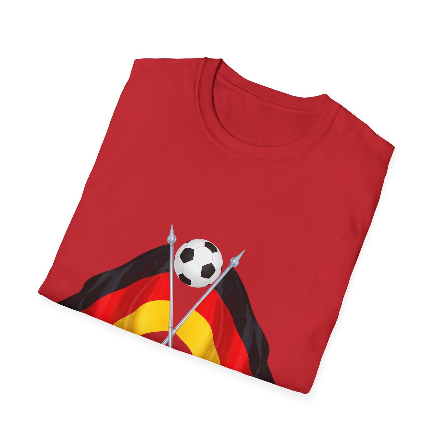 Fanmotivtrikot - Deutsche Flagge für Fußballfan auf Unisex T-Shirt