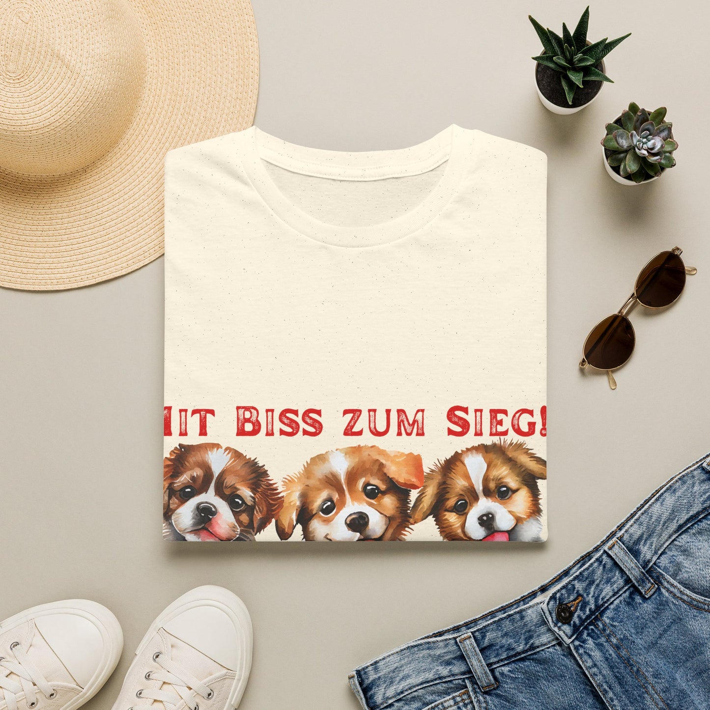 Deutsche Hunde für die Nationalmannschaft, Fußballfan Unisex T-Shirts tragen mit bis zum Sieg