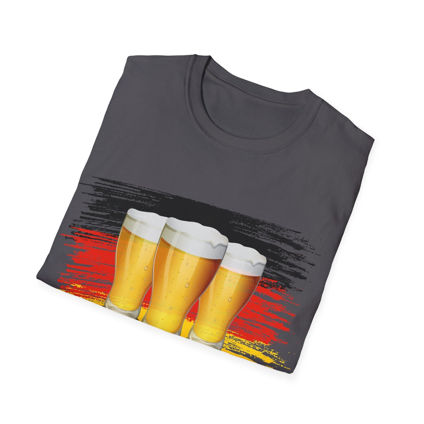 Deutsches Bier auf Unisex Fan T-Shirt bedruckt