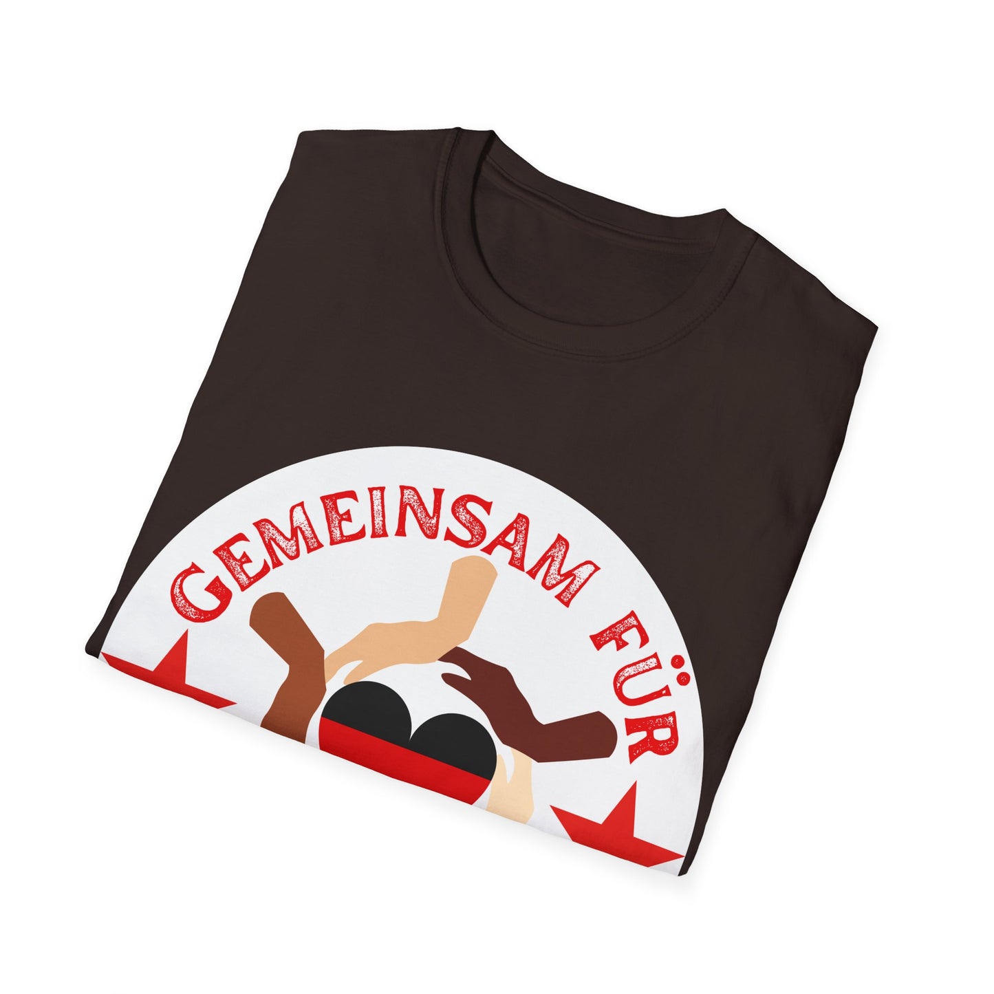 Gemeinsam für Deutschland Unisex T-Shirt, Frieden und Liebe, Liebevolle Gastfreundschaft, Welcome to Germany, I Love Germany, Umwelt Deutschland