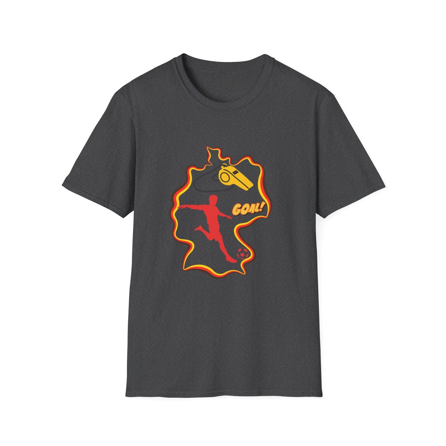 Einzigartige Unisex T-Shirt-Motive für Fußballfans, Echte Fanbekleidung mit deutscher Fußballleidenschaft auf der Landkarte