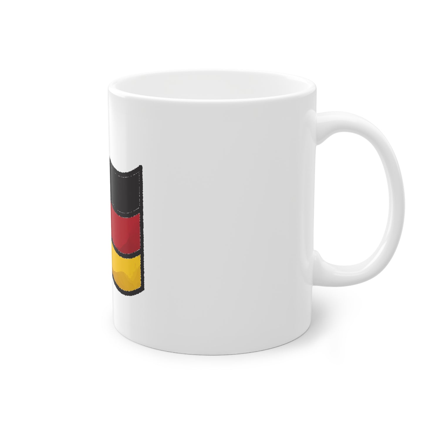 Welcome to Germany - Flagge Deutschlands auf Kaffeetassen bedruckt - Farbe: weiß, Standardtasse, groß 11 Unzen