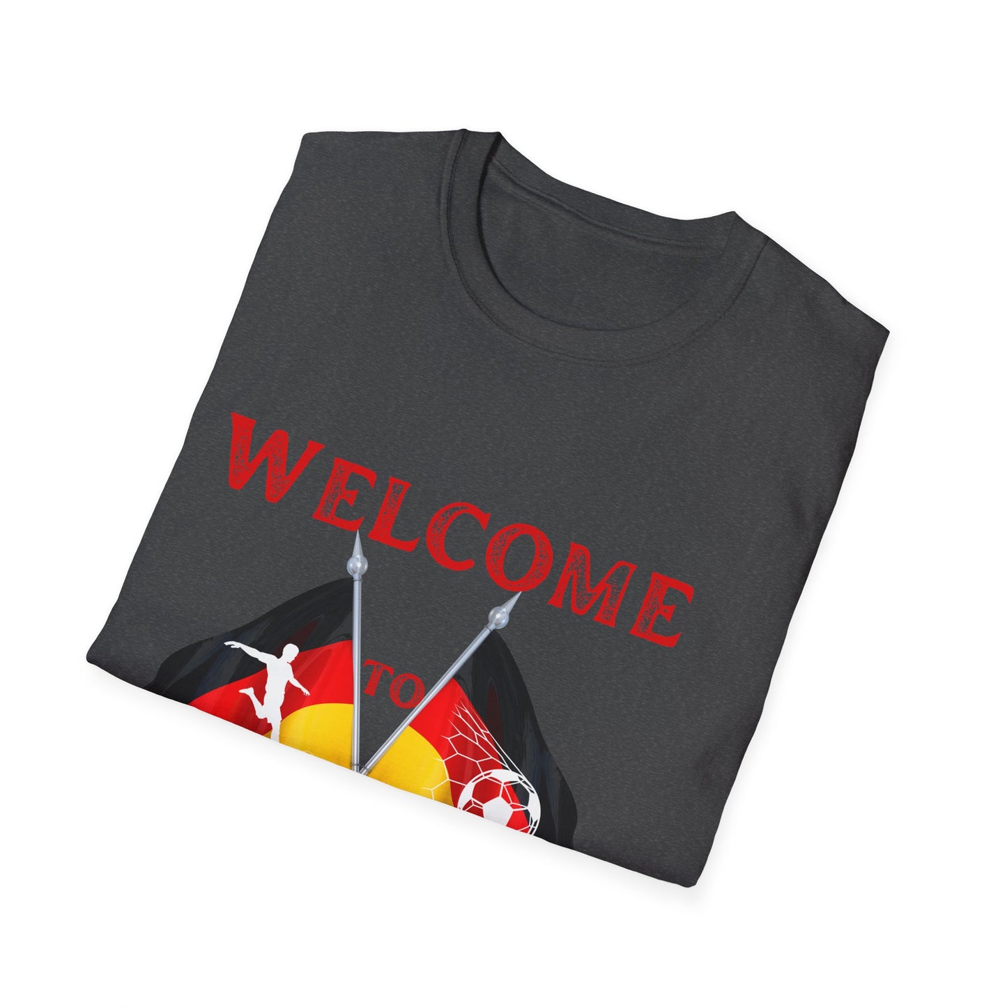 Welcome to Germany, Deutsche Nationalmannschaft, Fußballfan Unisex T-Shirts mit deutschen Flaggen