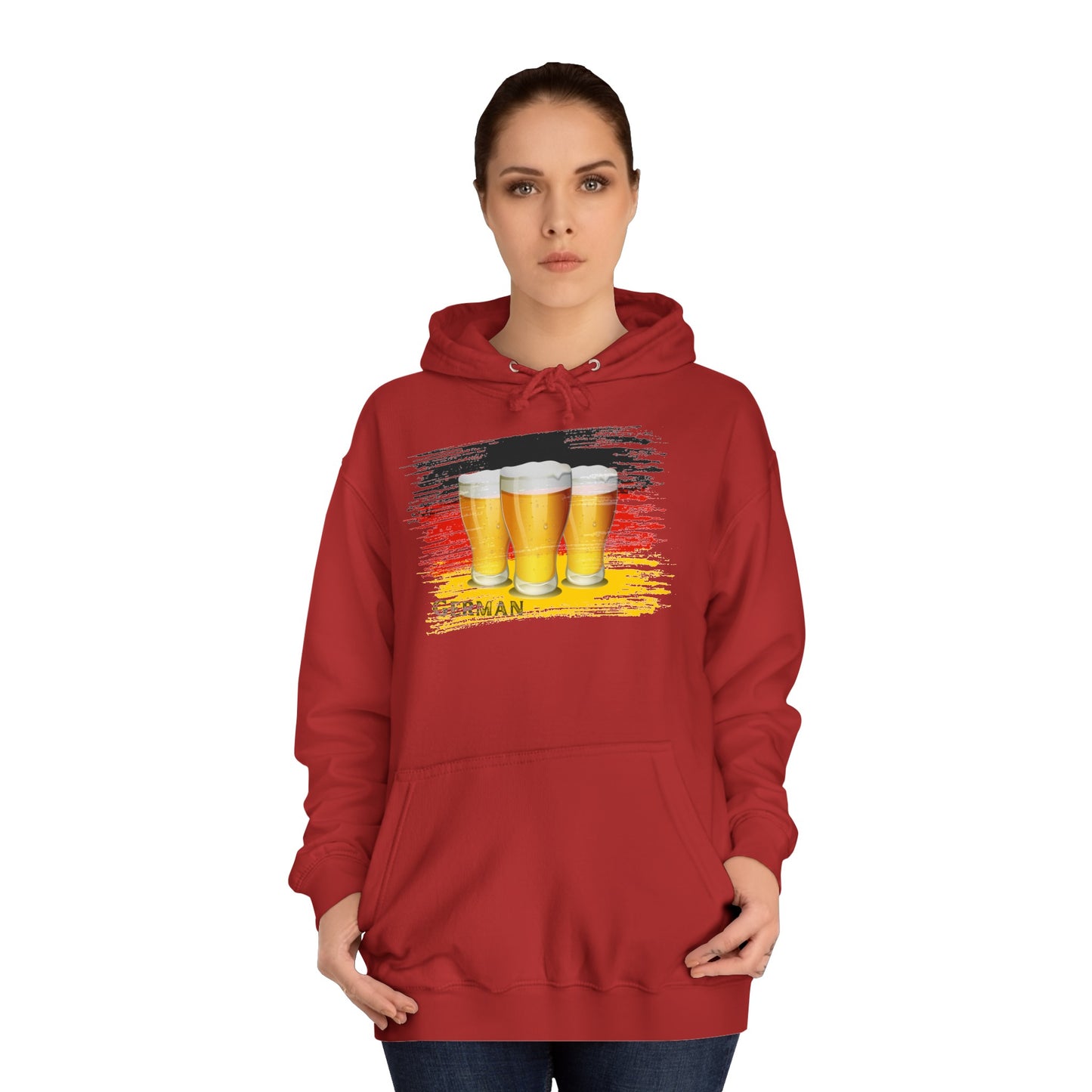 Bier Fans für Deutschland -  auf Unisex Hoodies beidseitig bedruckt