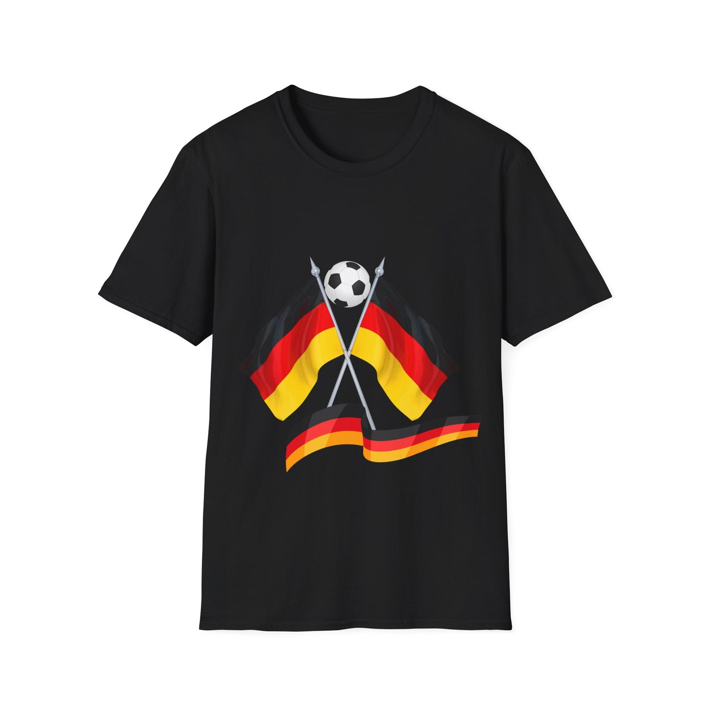 Fanmotivtrikot - Deutsche Flagge für Fußballfan auf Unisex T-Shirt