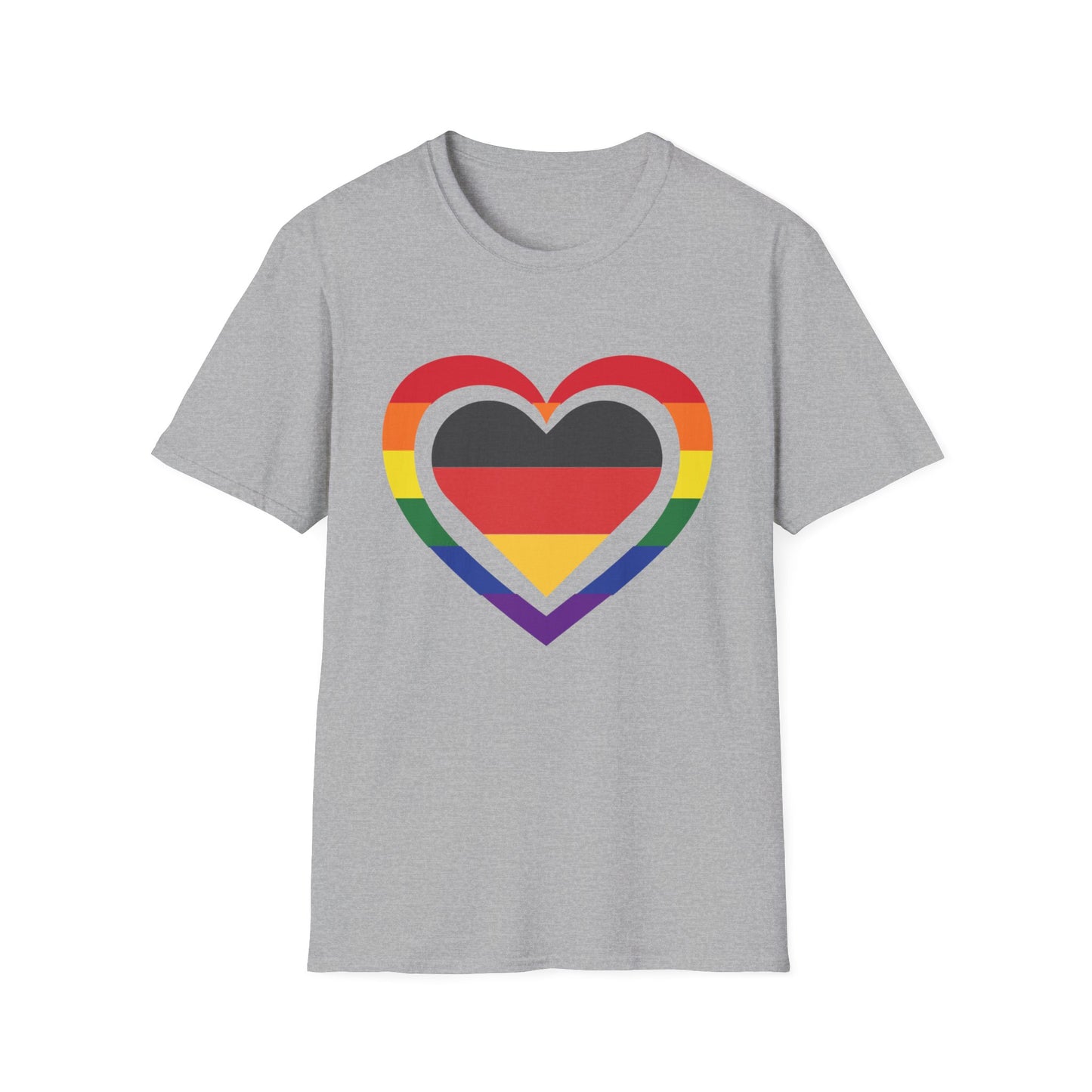 Regenbogenzauber, Einzigartige T-Shirt Designs für alle! Farbenfrohe Eleganz, Bunte Mode mit lebendigen Rainbow-Motiven, Deutsche Liebe