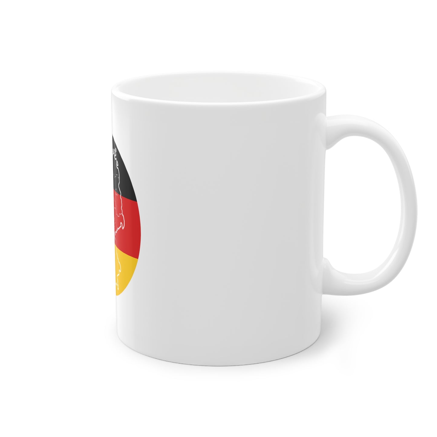 Willkommen in Deutschland - Deutschlandkarte auf Kaffeetassen bedruckt - Farbe: weiß, Standardtasse, groß 11 Unzen