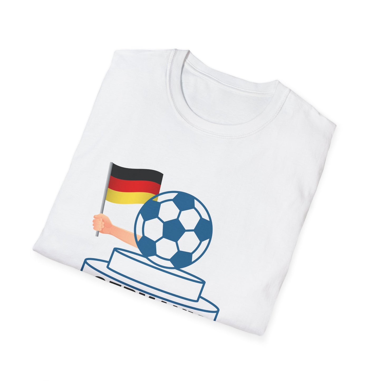 Herzlich Willkommen in Deutschland, Unisex T-Shirt mit Frieden und Liebe für Fußball, Welcome to German Football success, I Love Germany