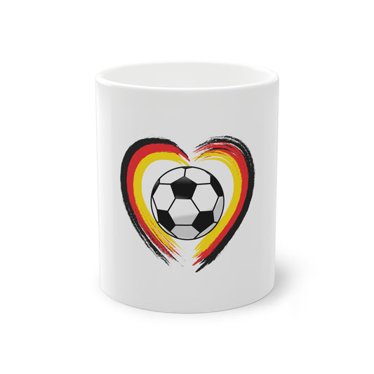 Soccer Liebe für Deutschland - auf Kaffeetassen bedruckt - Farbe: weiß, Standardtasse, groß 11 Unzen