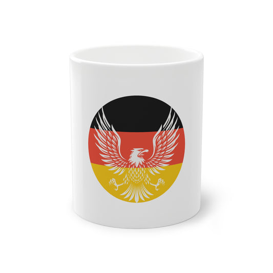 Deutsche Adler - für Frieden, Liebe und Einheit - auf Kaffeetassen bedruckt - Farbe: weiß, Standardtasse, groß 11 Unzen