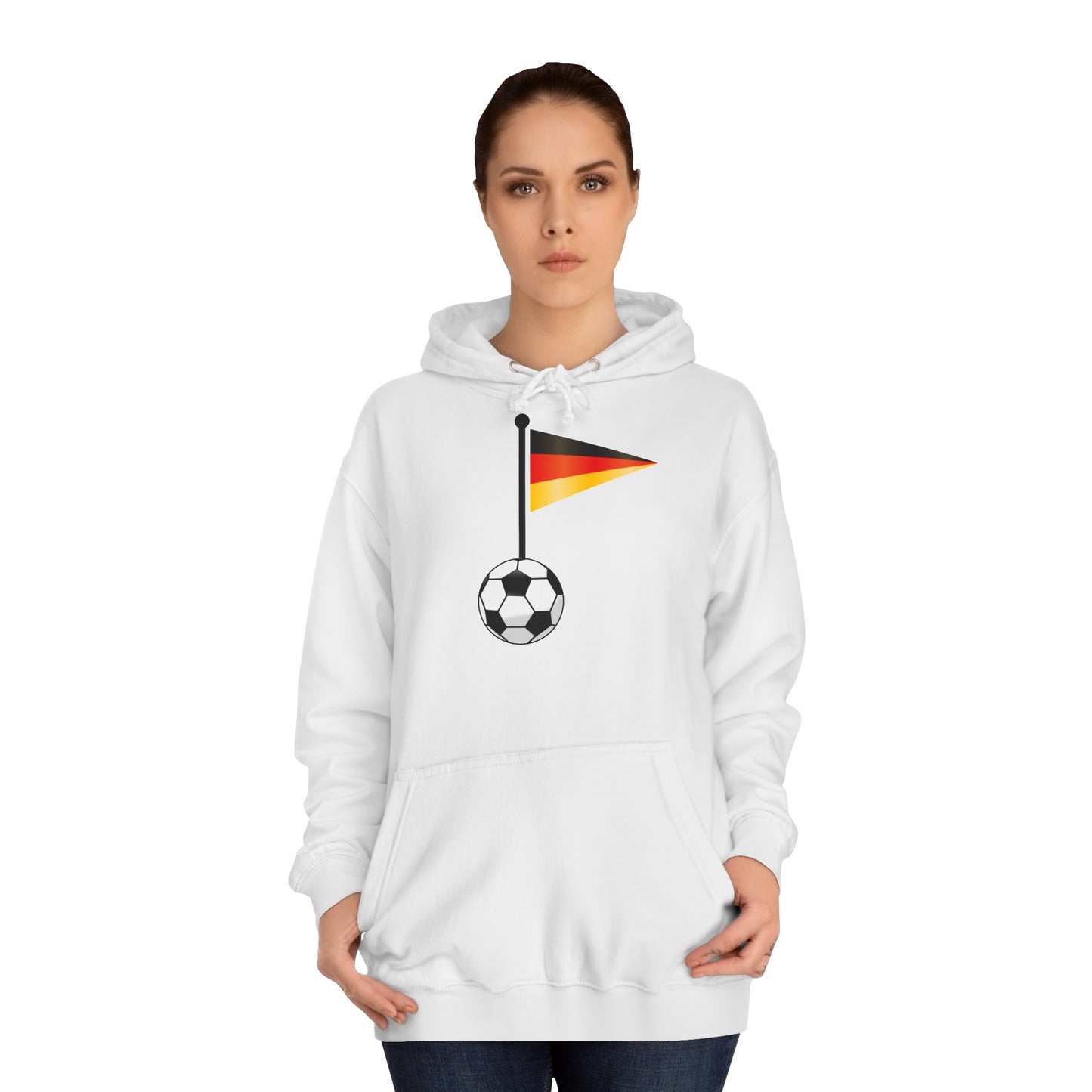 Einfach für Deutschland stehen -   Immer witer - Hochwertige Unisex-Kapuzenpullover - Beidseitig