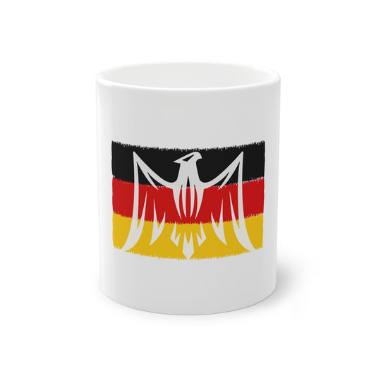 Deutscher Adler, ein Symbol für Frieden, Liebe und Einheit - auf Kaffeetassen bedruckt - Farbe: weiß, Standardtasse, groß 11 Unzen