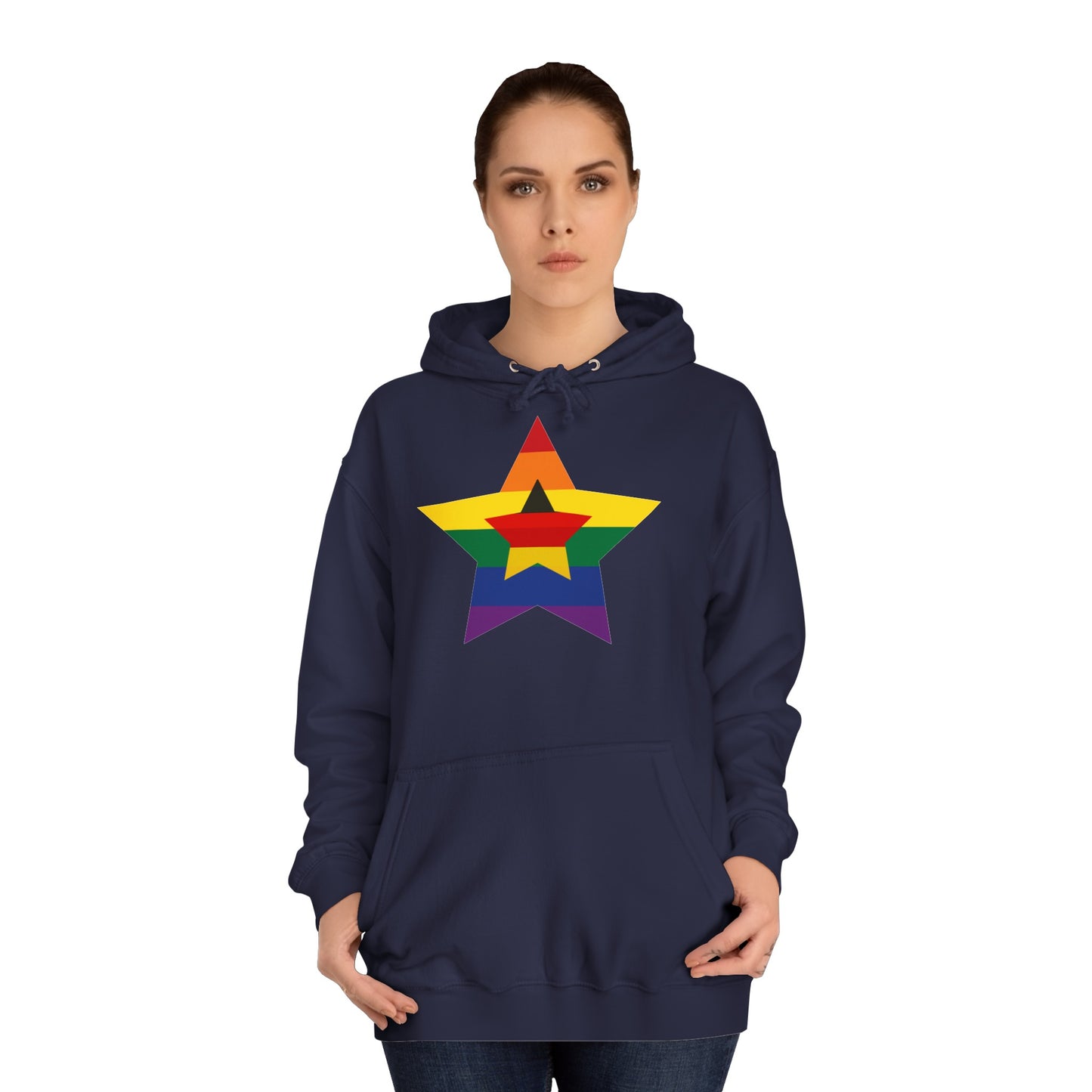 Hochwertige Hoodies - Regenbogen Deutschland - Beide Seiten gedruckt