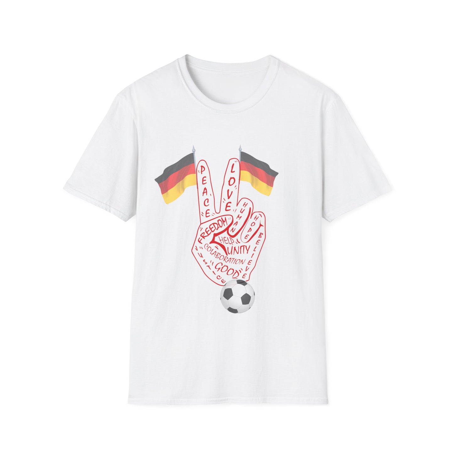 Deutschland für peace - Unisex T-Shirt nur für Frieden