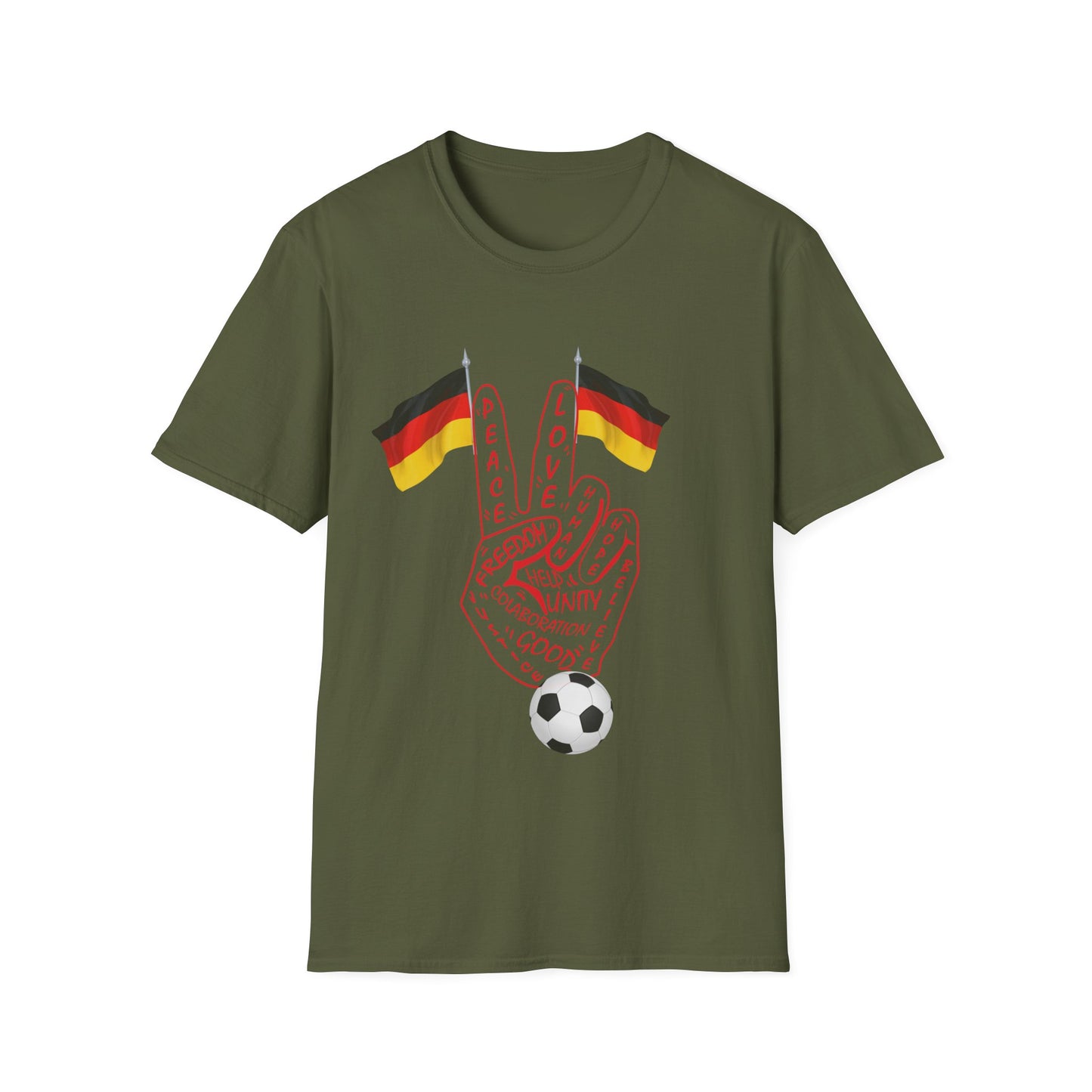 Deutschland für peace - Unisex T-Shirt nur für Frieden