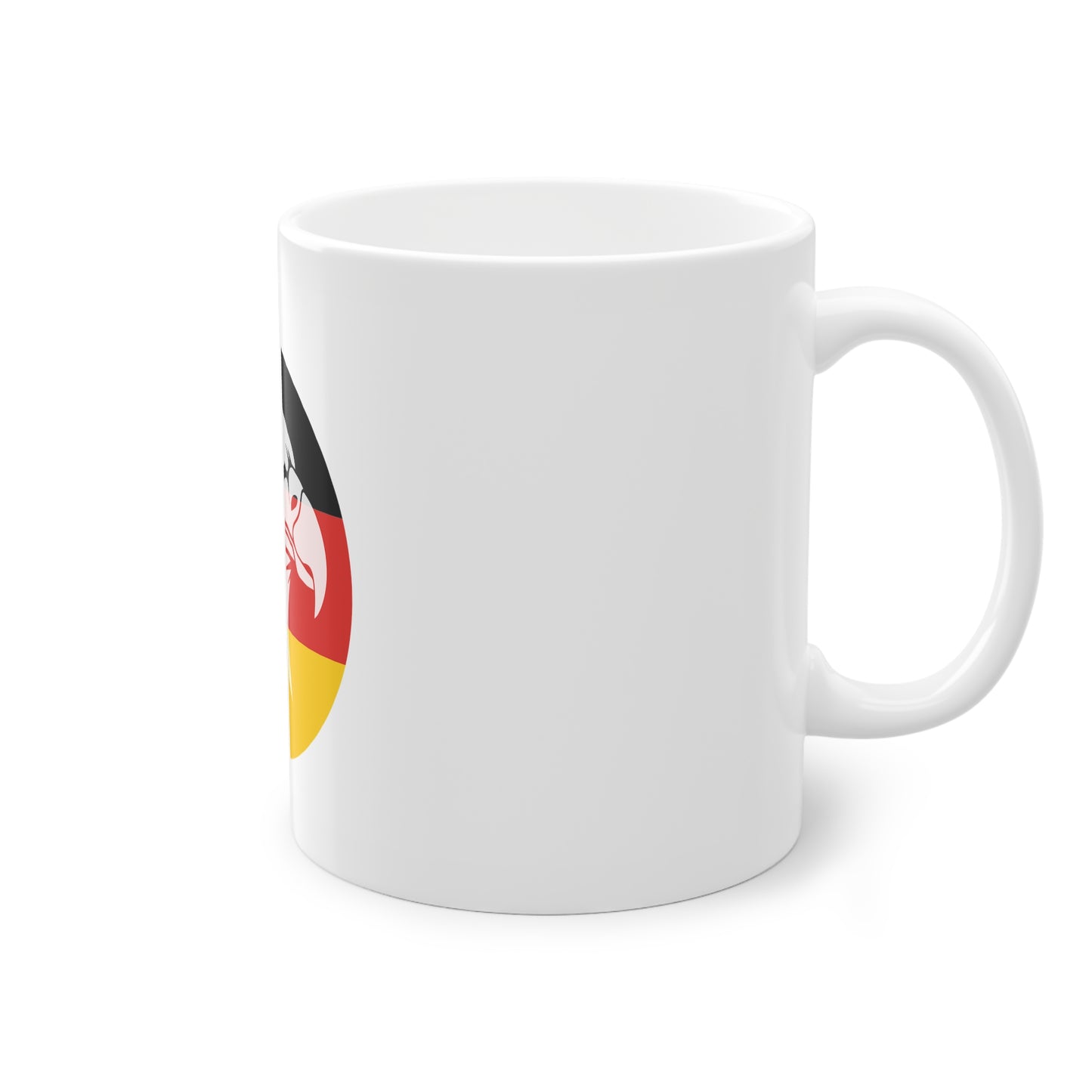 Deutscher Adler, ein Symbol für Frieden, Liebe und Einheit - auf Kaffeetassen bedruckt - Farbe: weiß, Standardtasse, groß 11 Unzen