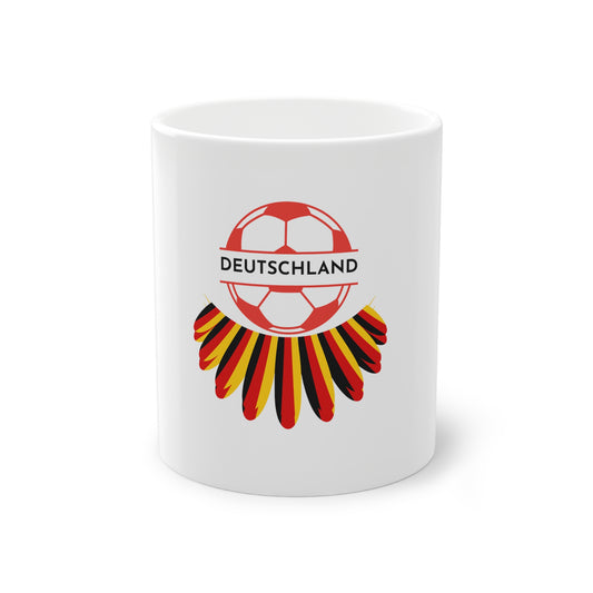 Einfach Soccer Deutschland - auf Kaffeetassen bedruckt - Farbe: weiß, Standardtasse, groß 11 Unzen