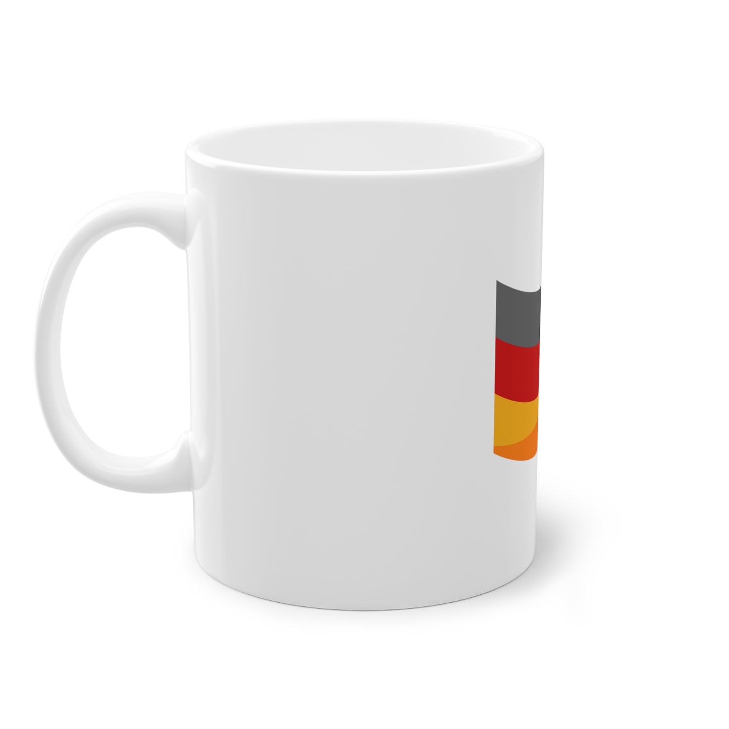 Flagge Deutschlands auf Kaffeetassen bedruckt - Farbe: weiß, Standardtasse, groß 11 Unzen