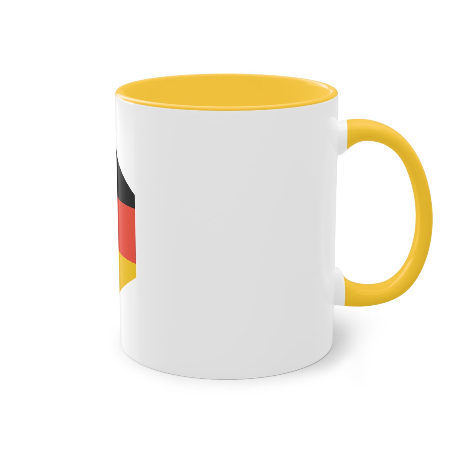 Kaffeetassen mit Deutschland-Flair – Perfekt als Geschenk, weißer Außenbereich mit mehrfarbigem Innenbereich und Henkel, große; 11 Unzen