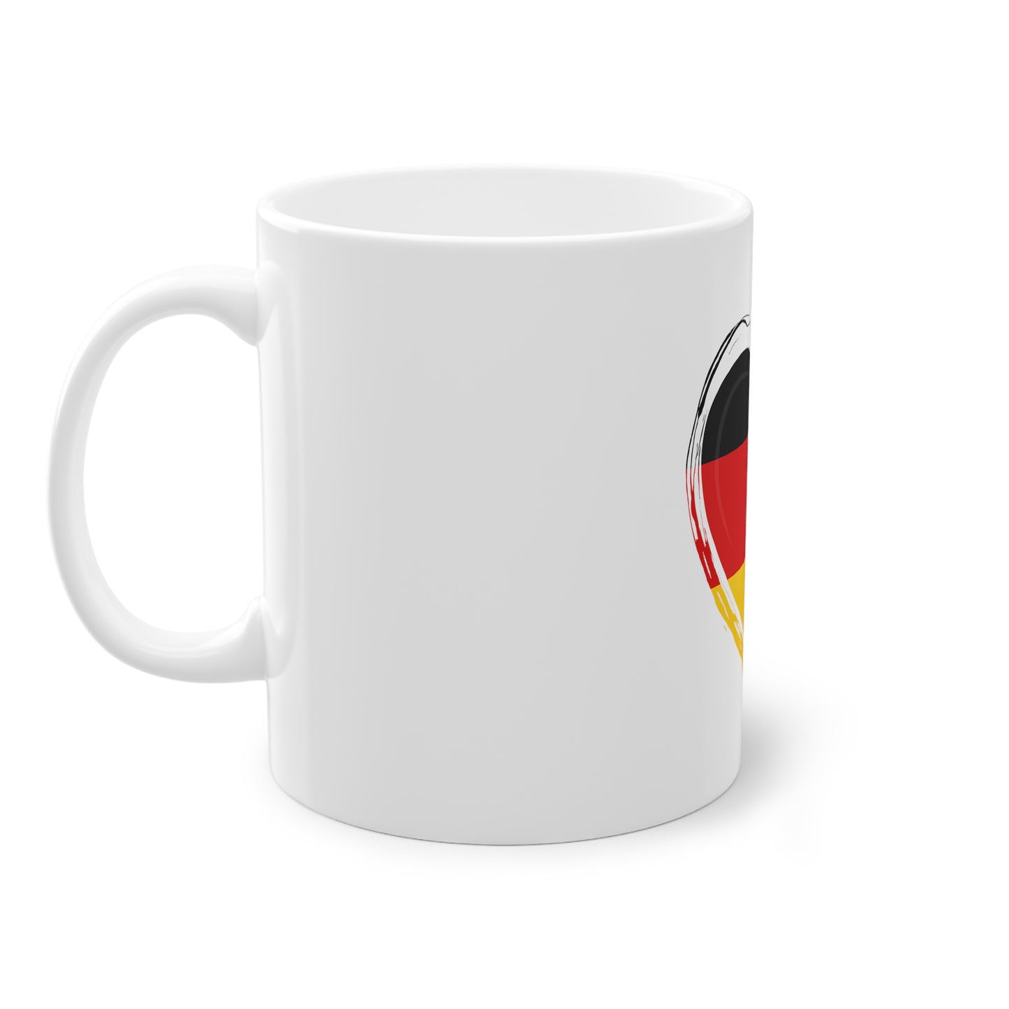 Echte Liebe für Deutschland - auf Kaffeetassen bedruckt - Farbe: weiß, Standardtasse, groß 11 Unzen