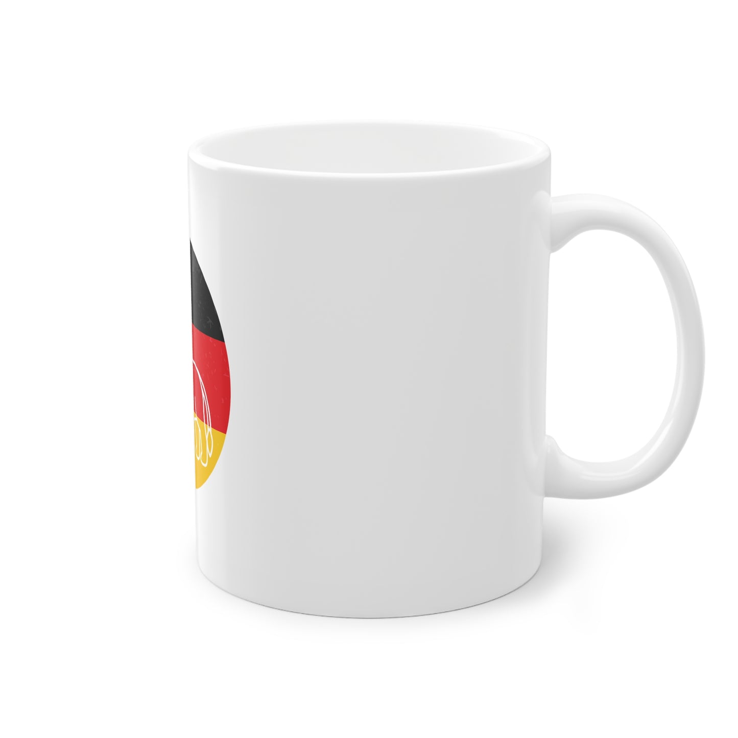 Der Löwe: Stolz und Stärke wie Deutschland - auf Kaffeetassen bedruckt - Farbe: weiß, Standardtasse, groß 11 Unzen