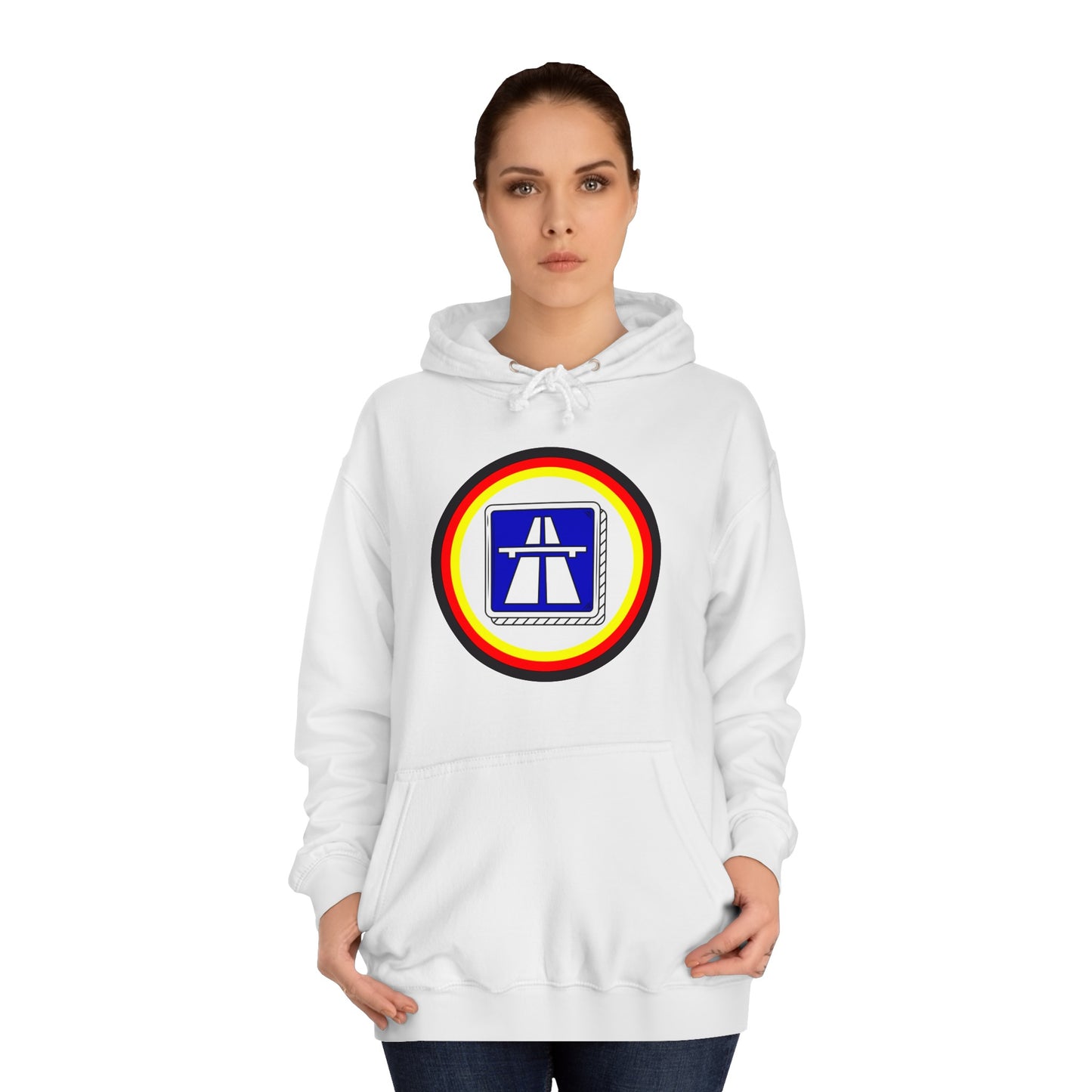 Autobahnschild auf TOP Qualität Hoodies beidseitig bedruckt - Gute Fahrt