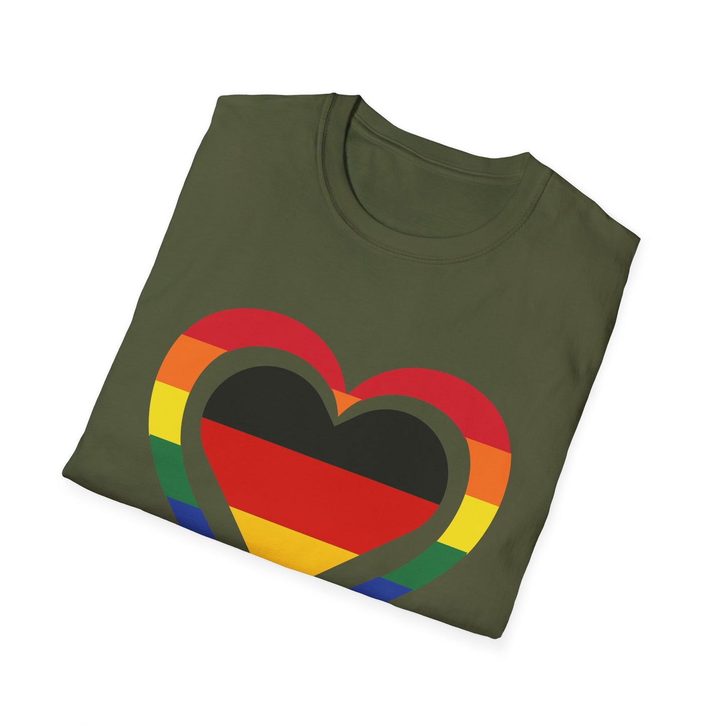 Regenbogenzauber, Einzigartige T-Shirt Designs für alle! Farbenfrohe Eleganz, Bunte Mode mit lebendigen Rainbow-Motiven, Deutsche Liebe