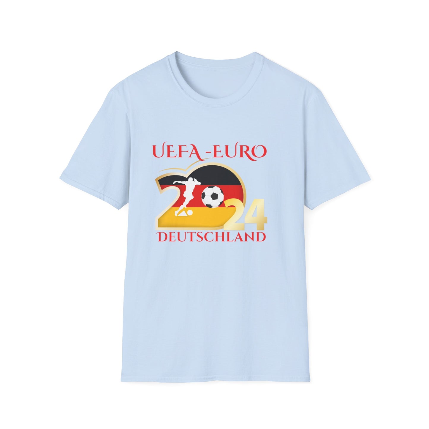 UEFA, EM 2024 in Deutschland - Unisex T-Shirt mit Verschieden Motiven für echte Fußballfans -Go Team German!