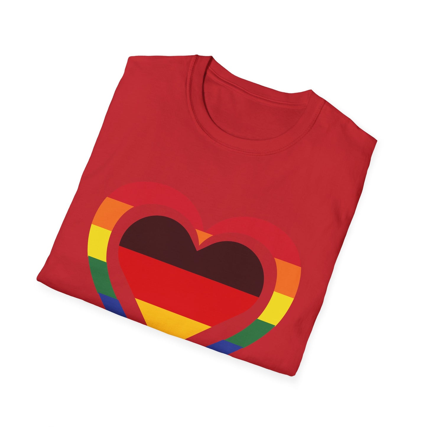 Regenbogenzauber, Einzigartige T-Shirt Designs für alle! Farbenfrohe Eleganz, Bunte Mode mit lebendigen Rainbow-Motiven, Deutsche Liebe