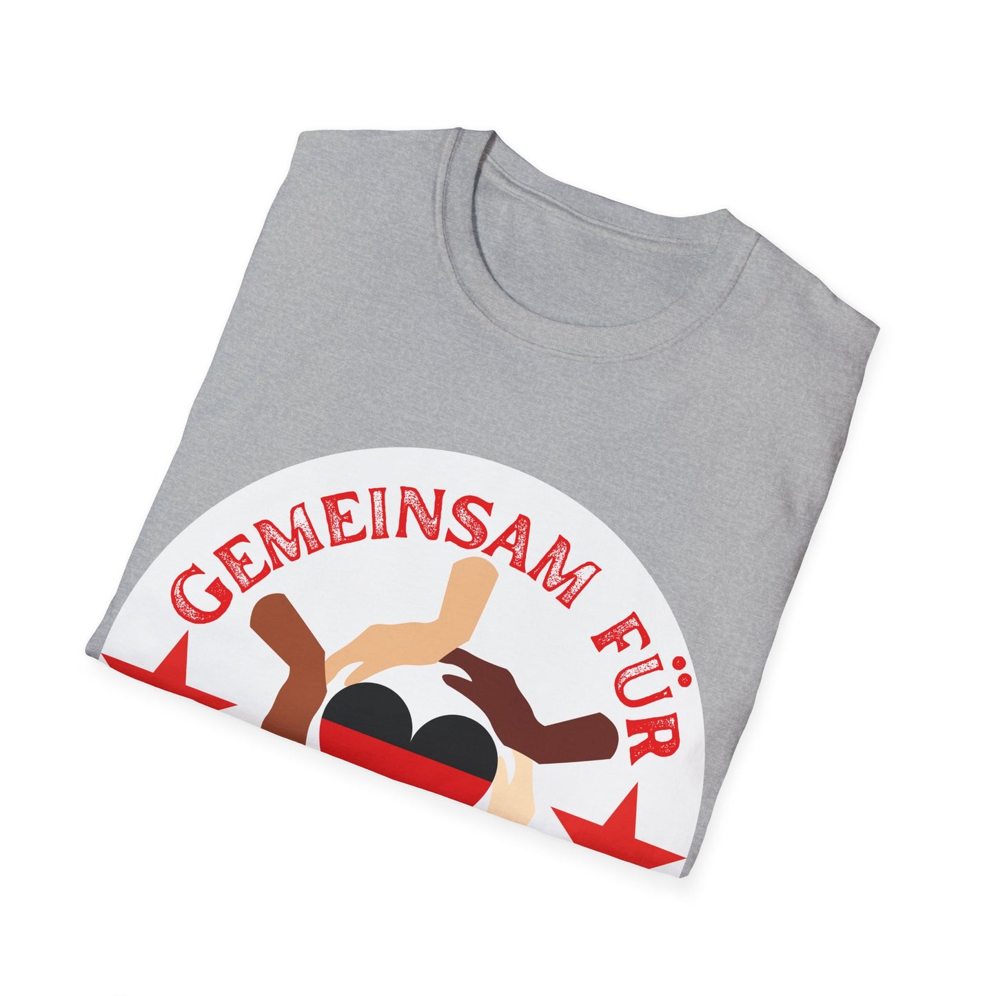 Gemeinsam für Deutschland Unisex T-Shirt, Frieden und Liebe, Liebevolle Gastfreundschaft, Welcome to Germany, I Love Germany, Umwelt Deutschland