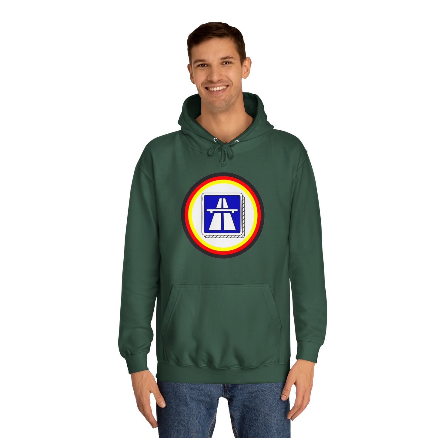 Autobahnschild auf TOP Qualität Hoodies beidseitig bedruckt - Gute Fahrt