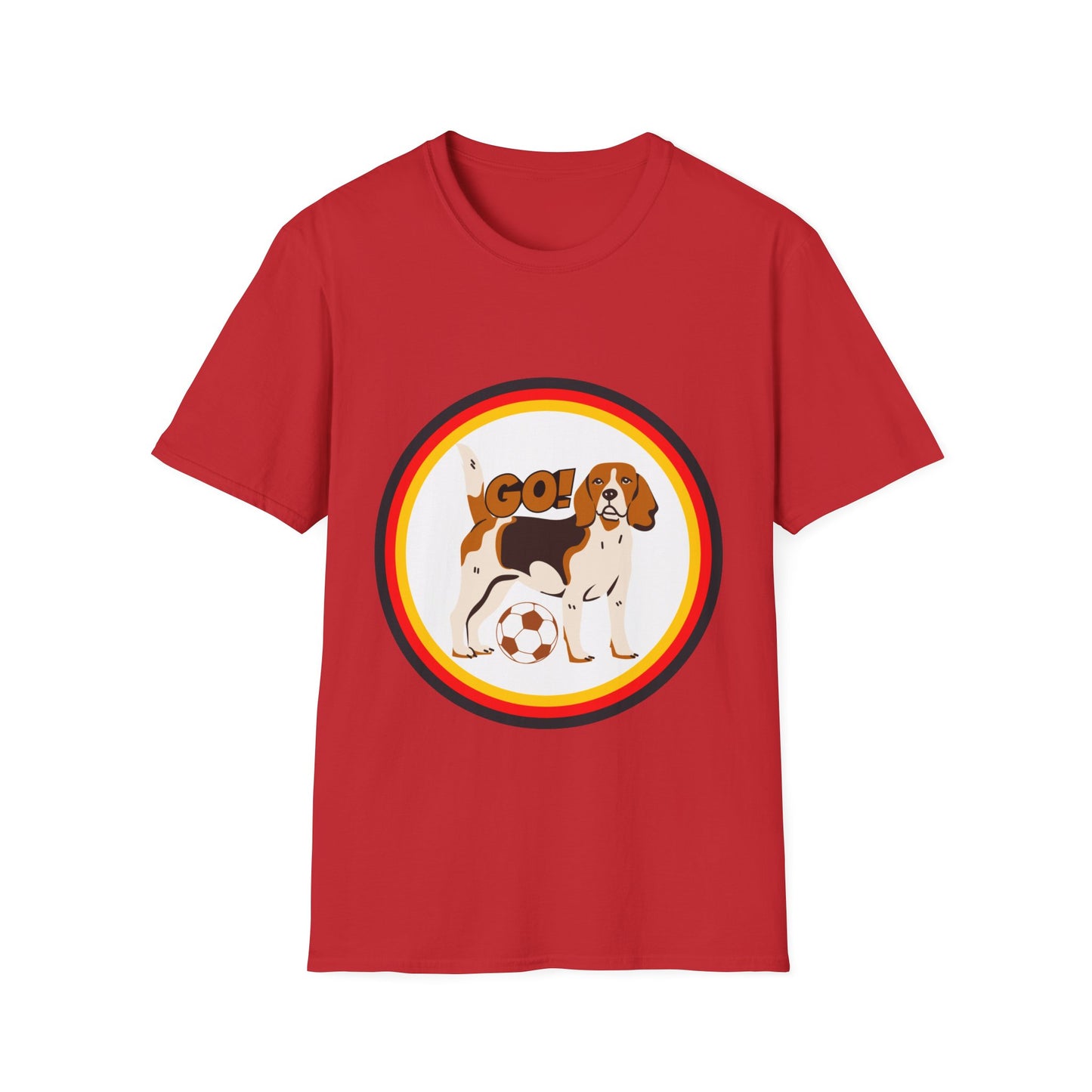 Deutsche Hunde für die Nationalmannschaft, Fußballfan T-Shirts, Flagge, Fanmotivtrikot, Fan Unisex T-Shirt