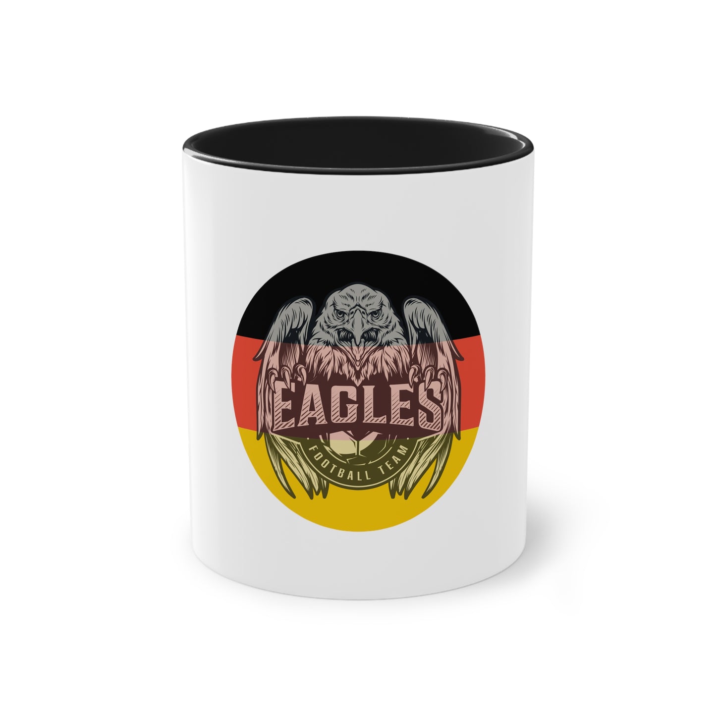 Majestätischer Adler auf Kaffeetassen – Kraft und Eleganz