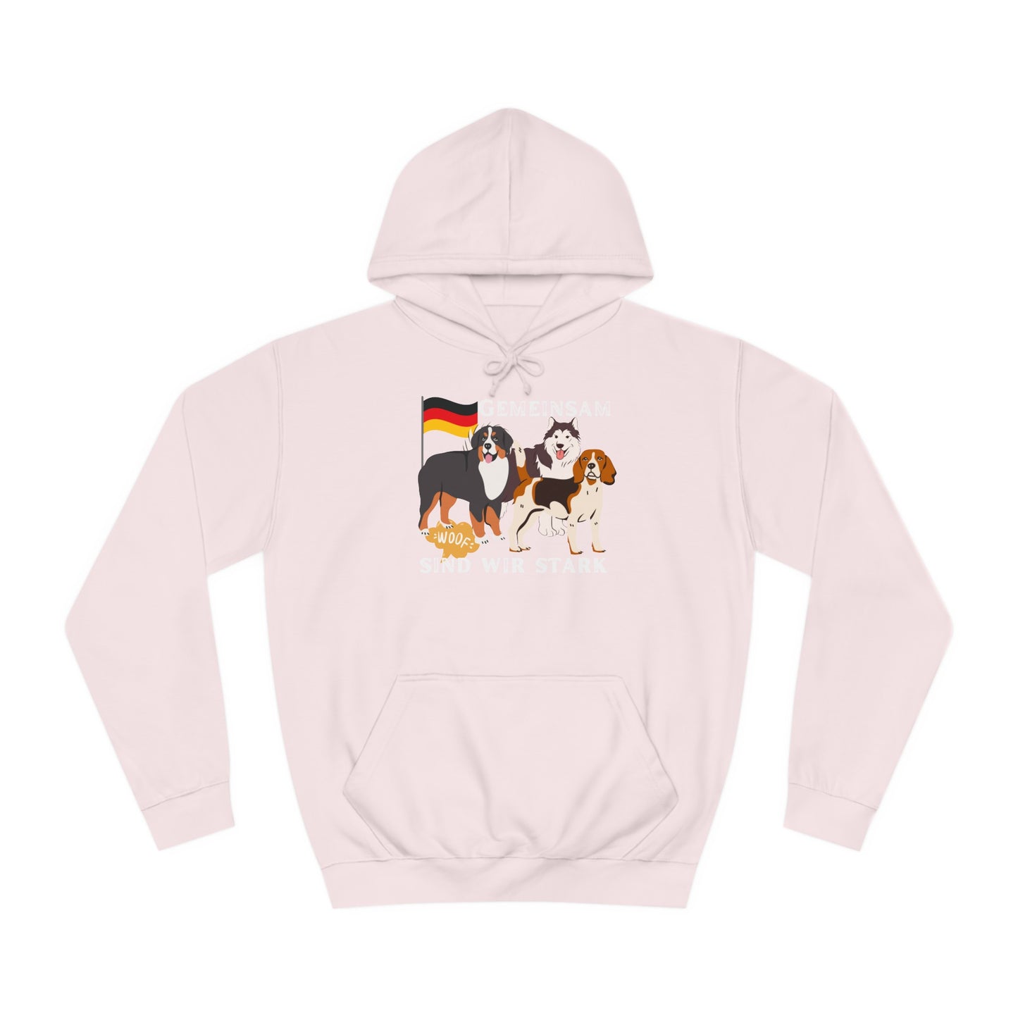 Unsere Hunde sind alle gemeinsam für Deutschland - bedruckt auf Unisex Hoodies