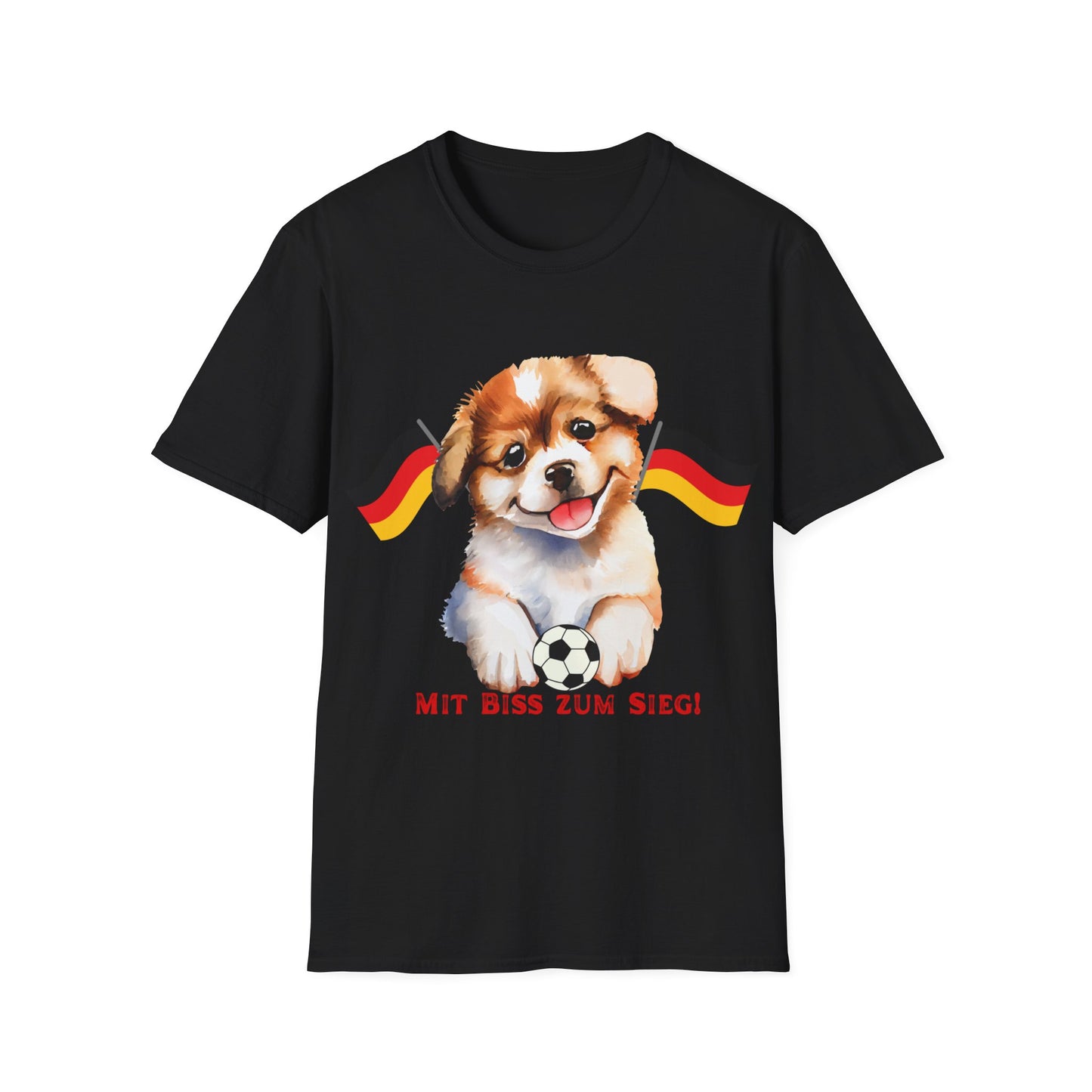 Deutsche Hunde für die Nationalmannschaft, Fußballfan T-Shirts, Flagge, Fanmotivtrikot, Fan Unisex T-Shirt, Tore, EM 2024, German soccer