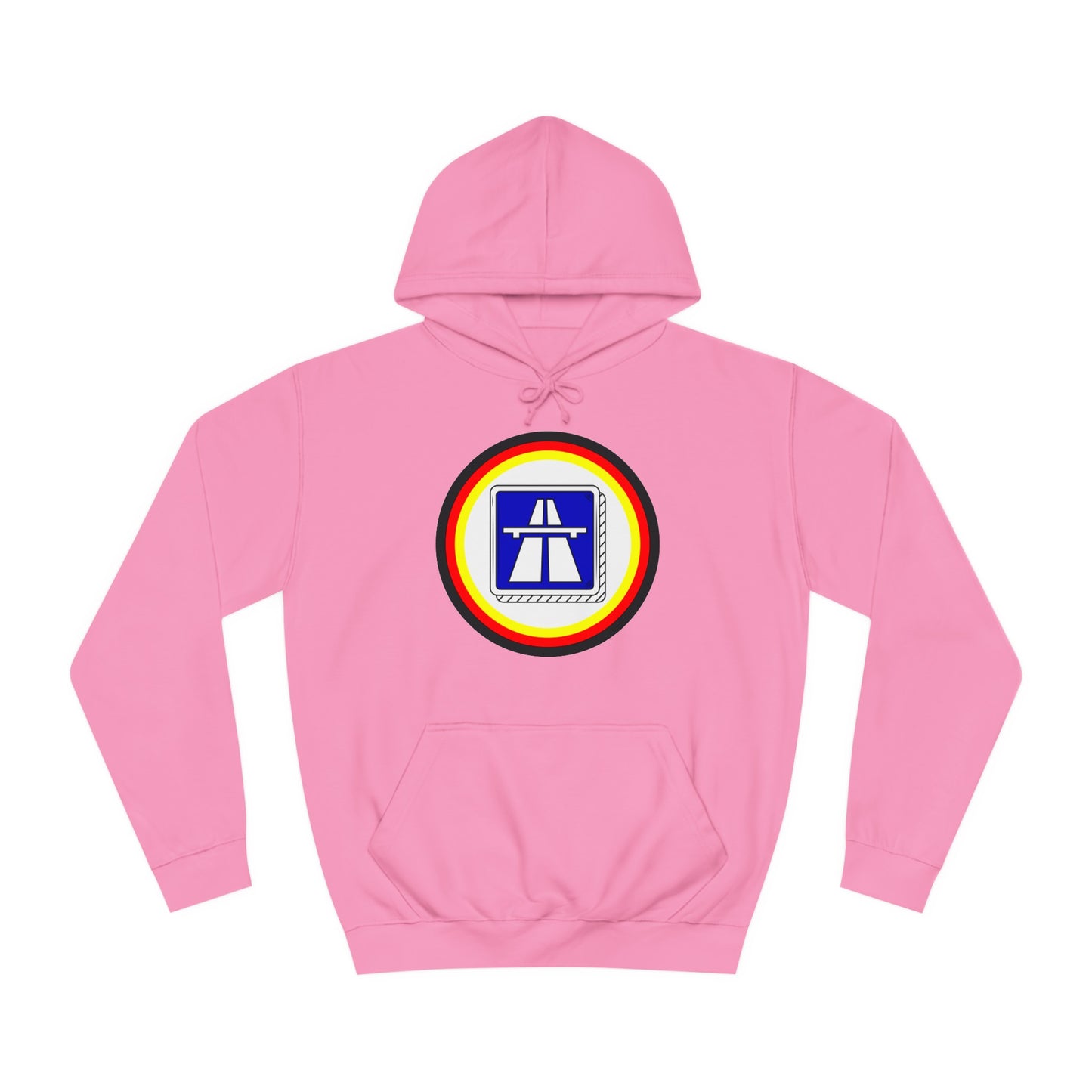 Copy of Autobahnschild auf Hoodies. Fahren Sie sicher.