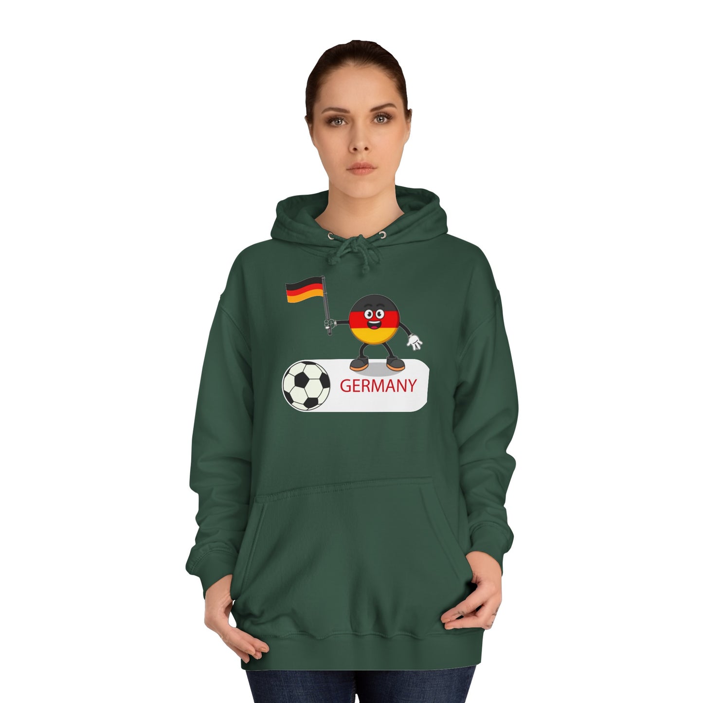 Erleben Sie die Schönheit und Leidenschaft des Fußballs in Deutschland - Hochwertige Unisex-Kapuzenpullover - Beidseitig bedruckt