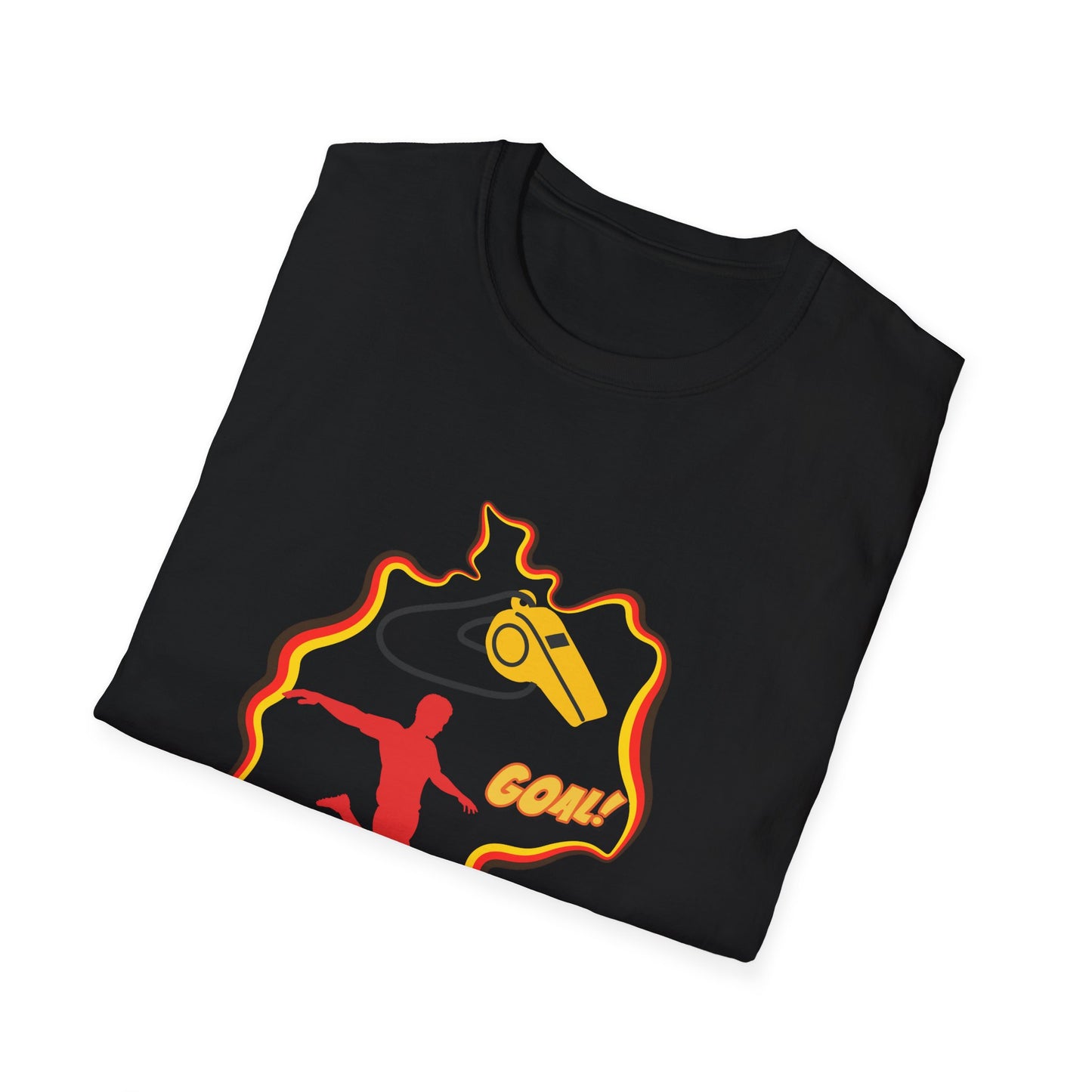 Einzigartige Unisex T-Shirt-Motive für Fußballfans, Echte Fanbekleidung mit deutscher Fußballleidenschaft auf der Landkarte