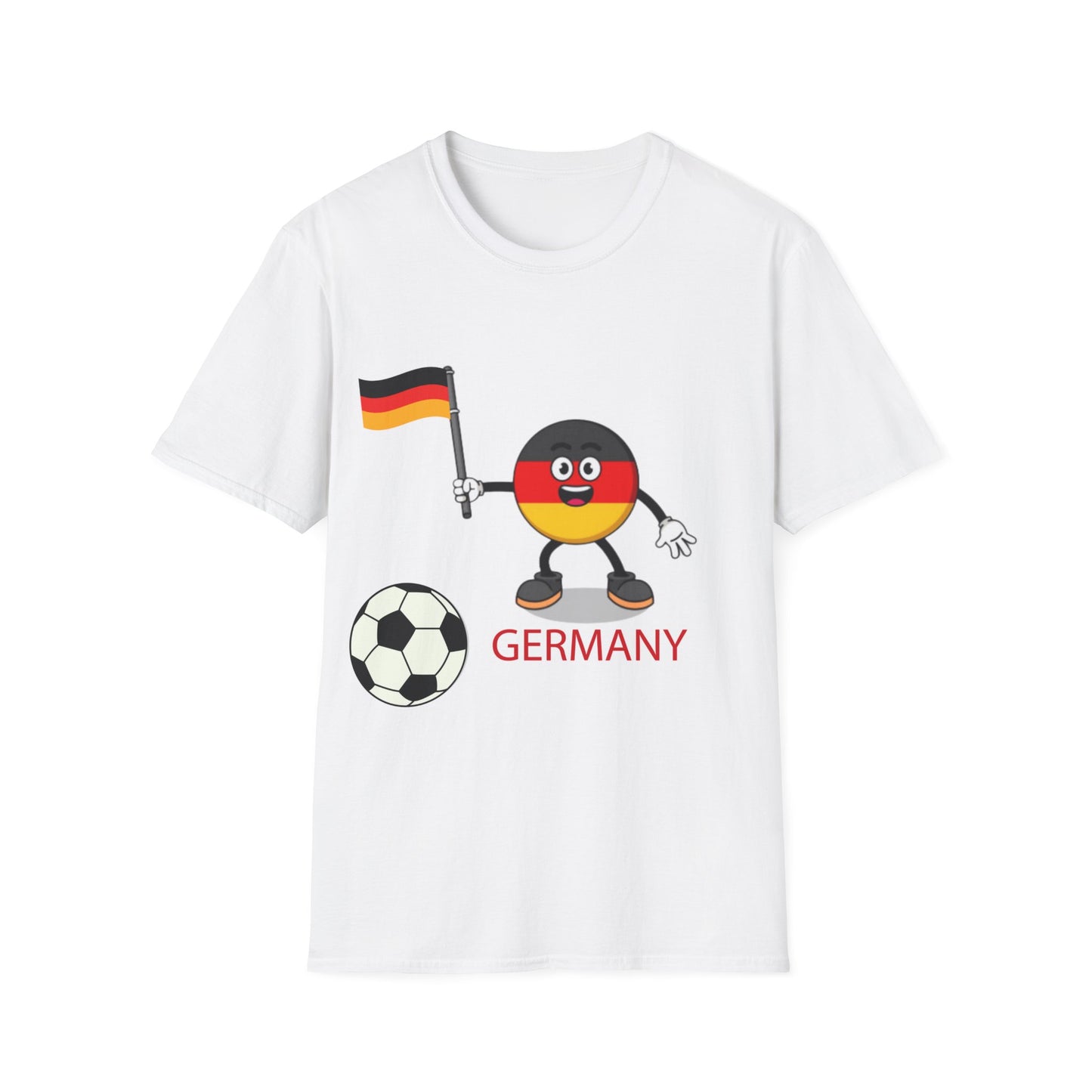 Allez deutsche Nationalmannschaft - Fußballfan Unisex T-Shirts, Deutsche Flagge, Fanmotivtrikot