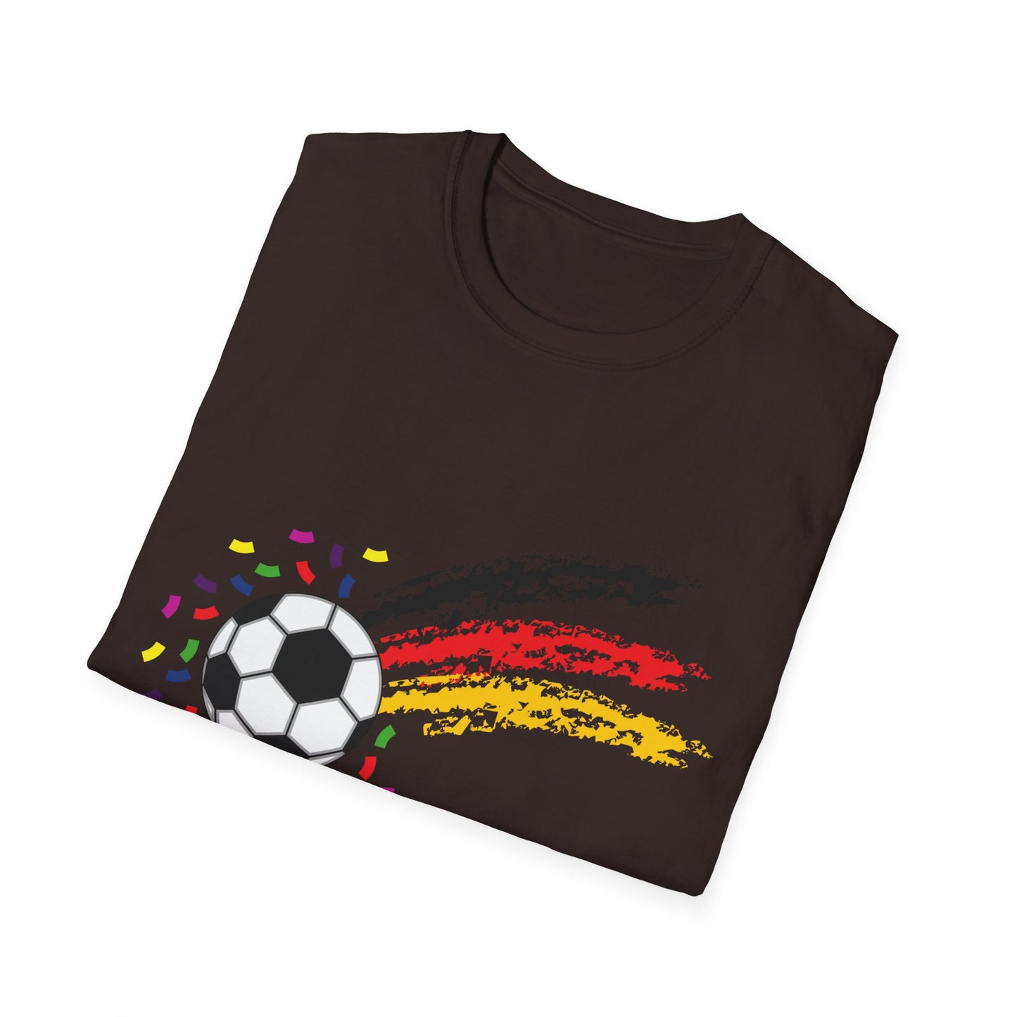 Fußball EM - UEFA 2024, Deutsche Flagge im Fußballfan T-Shirts, Nationalmannschaft Fanmotivtrikot, schöne Fan Unisex T-Shirt, German Soccer