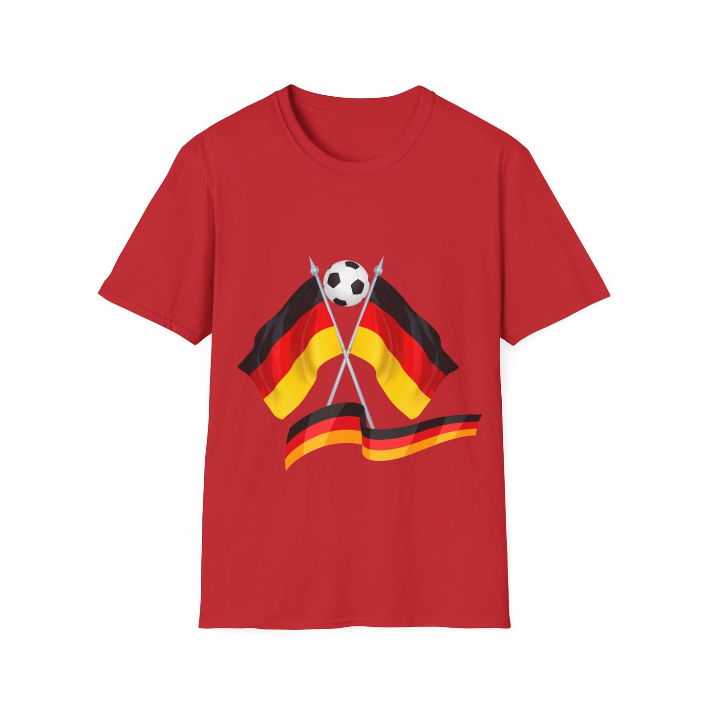 Fanmotivtrikot - Deutsche Flagge für Fußballfan auf Unisex T-Shirt