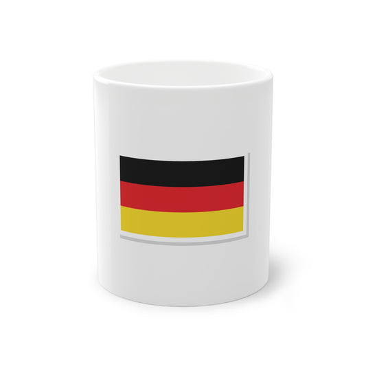 Welcome to Germany - Flagge Deutschlands auf Kaffeetassen bedruckt - Farbe: weiß, Standardtasse, groß 11 Unzen