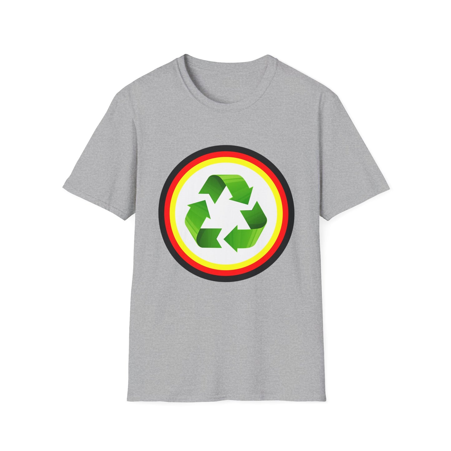 Grünes Herz für die Umwelt auf Unisex T-Shirts bedruckt - Design mit Liebe zur Umwelt, Naturschutz, Protect the environment, Recycle, Reuse, Reduce