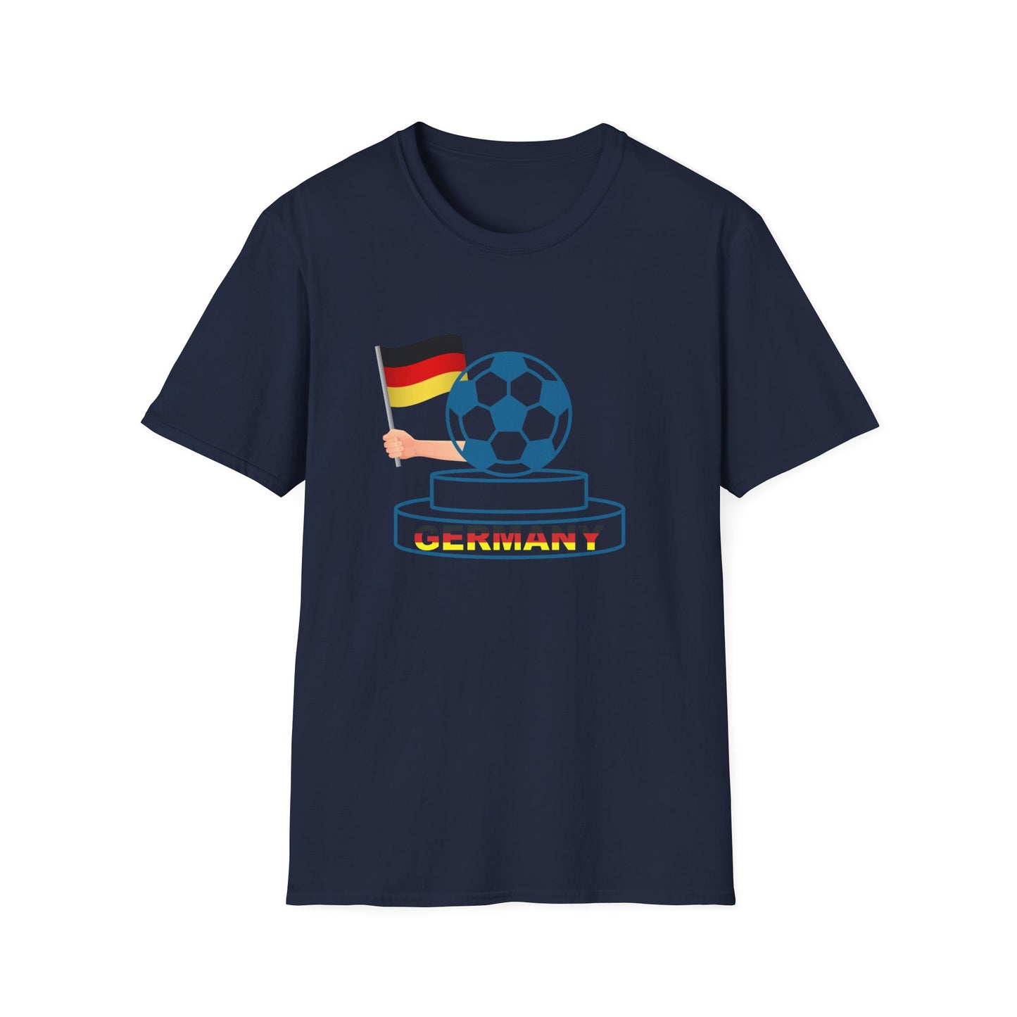 Herzlich Willkommen in Deutschland, Unisex T-Shirt mit Frieden und Liebe für Fußball, Welcome to German Football success, I Love Germany