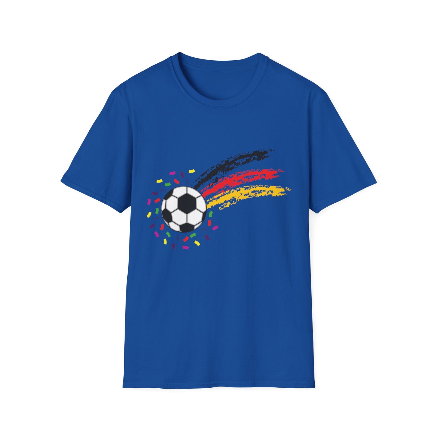 Fußball EM - UEFA 2024, Deutsche Flagge im Fußballfan T-Shirts, Nationalmannschaft Fanmotivtrikot, schöne Fan Unisex T-Shirt, German Soccer