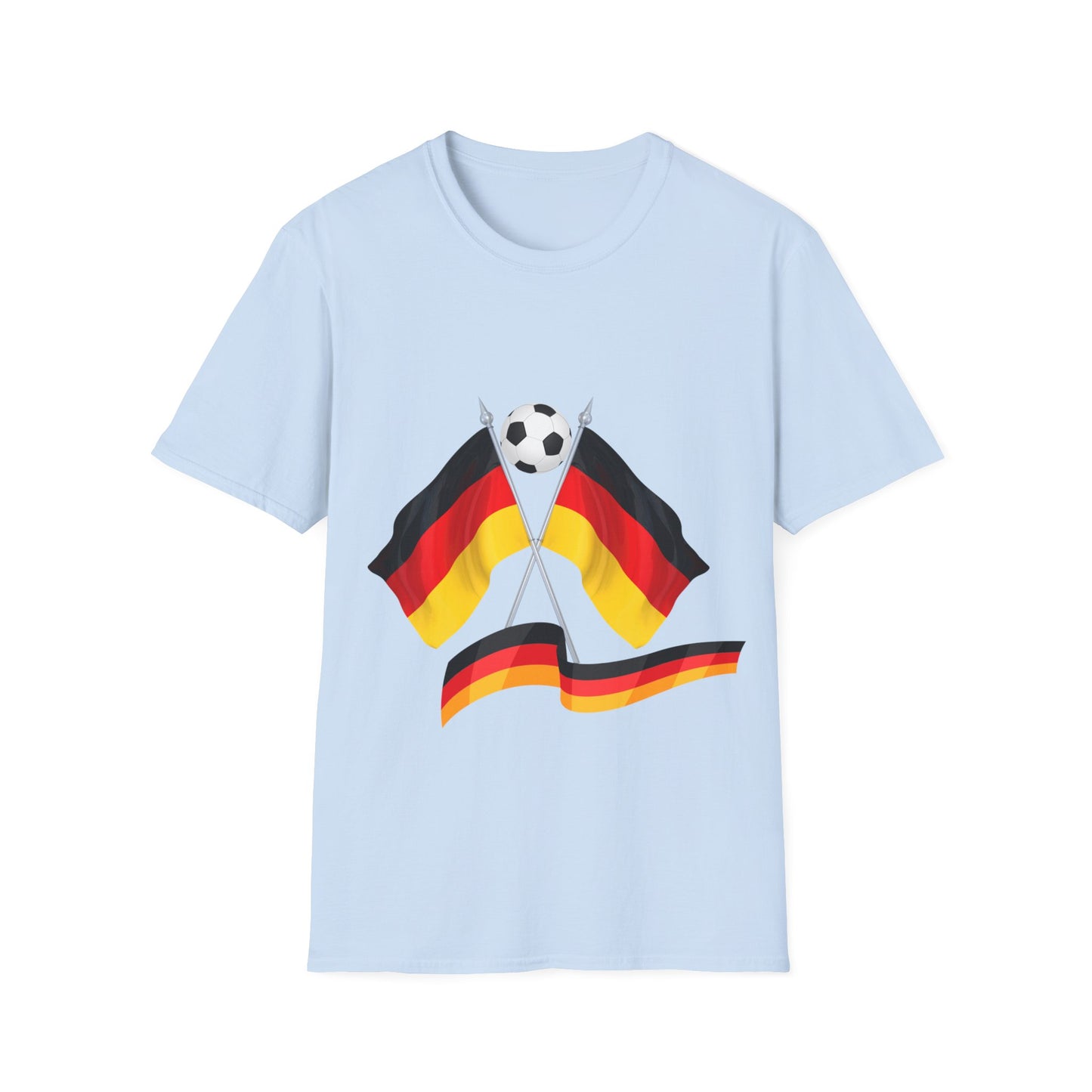 Fanmotivtrikot - Deutsche Flagge für Fußballfan auf Unisex T-Shirt