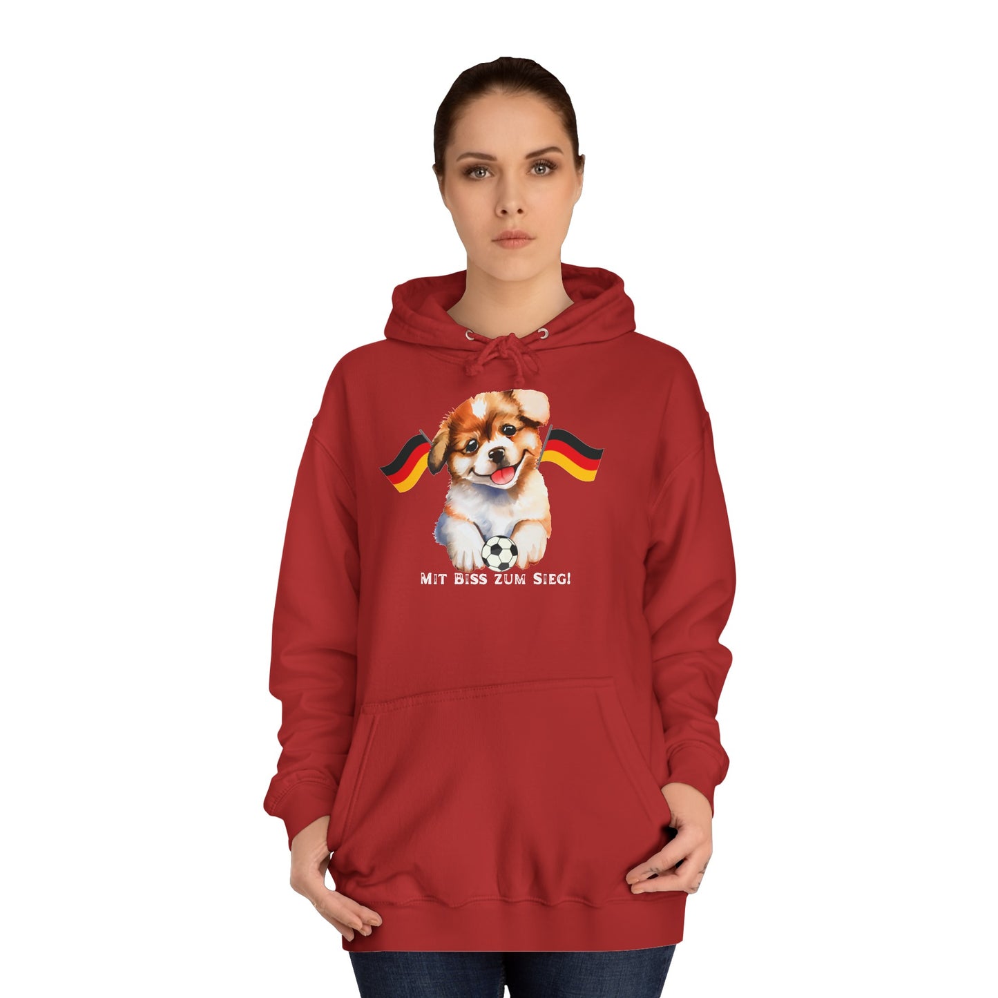 Mit bis zum Sieg -   Ein Land der Siege - Hochwertige Unisex-Kapuzenpullover -  Beidseitig gedruckt