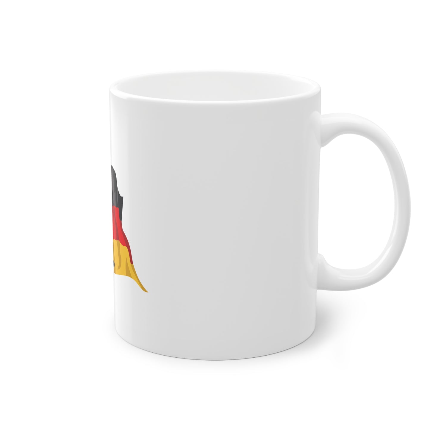 Willkommen in Deutschland - Flagge Deutschlands auf Kaffeetassen bedruckt - Farbe: weiß, Standardtasse, groß 11 Unzen