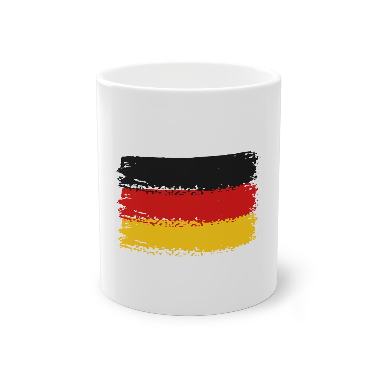 Flagge Deutschlands auf Kaffeetassen bedruckt - Farbe: weiß, Standardtasse, groß 11 Unzen